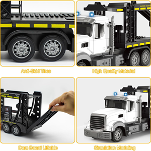 ماشین کنترلی تریلی خودرو بر بزرگ Remote Control TRANSPORT TRUCK مقیاس 1:24_اسباب بازی